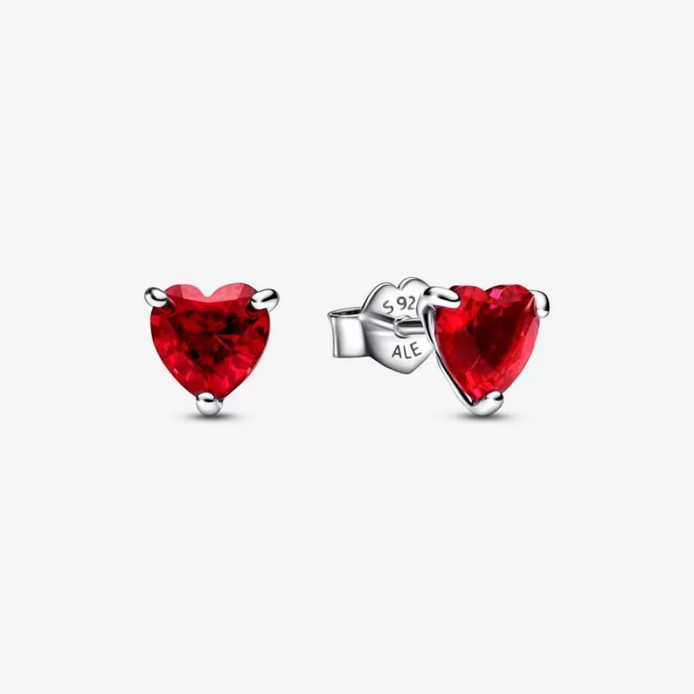 Серьги Pandora Red Heart Stud