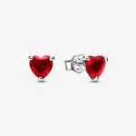 Серьги Pandora Red Heart Stud