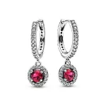Серьги Pandora Red Round Sparkling