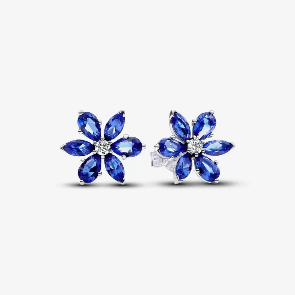 Серьги Pandora Sparkling Blue Herbarium Cluster