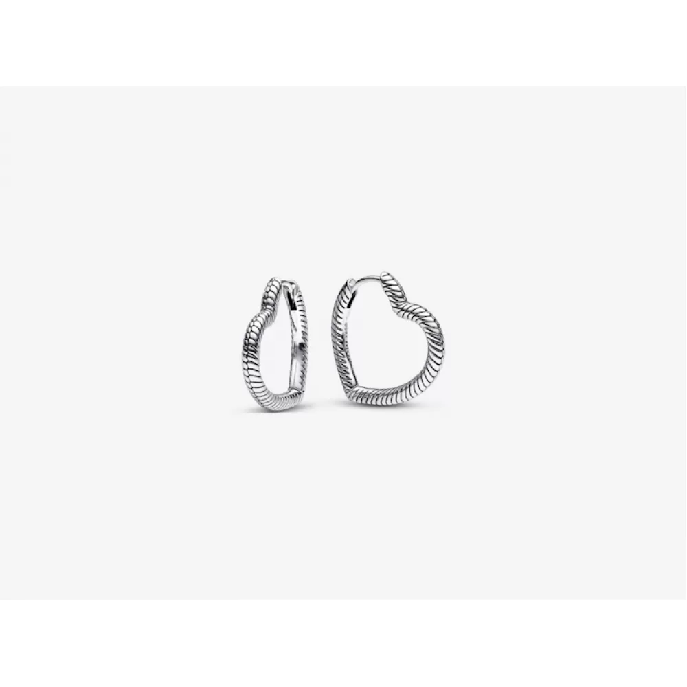 Серьги Pandora Heart Charm Hoop