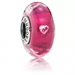 Шарм Пандоры Cerise Heart Murano Glass