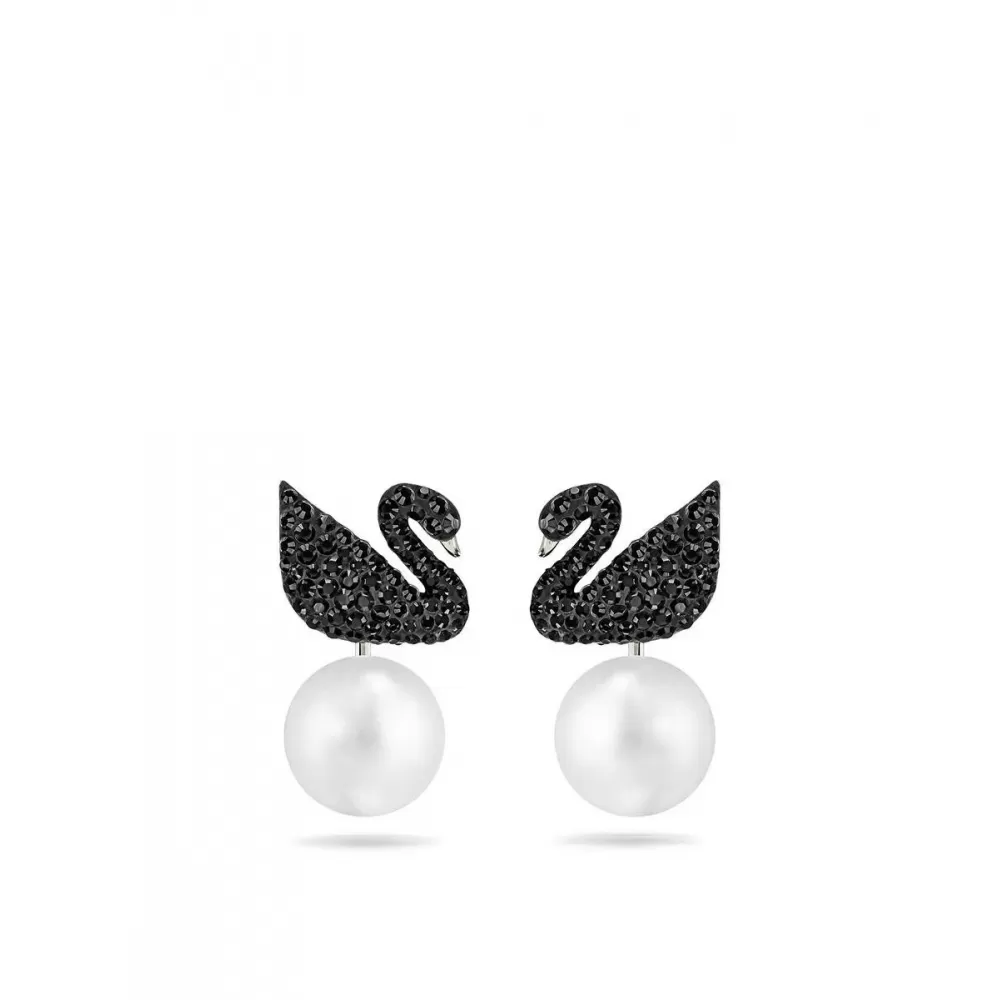 Серьги-джекеты Swarovski Iconic Swan / Лебеди / Кристаллы Сваровски