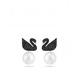 Серьги-джекеты Swarovski Iconic Swan / Лебеди / Кристаллы Сваровски