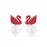 Серьги-джекеты Swarovski Red Iconic Swan / Лебеди / Кристаллы Сваровски