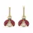 Серьги Swarovski Crystal Sparkling Dance Ladybug / Кристаллы Сваровски