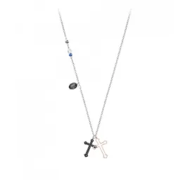 Колье Swarovski Mini Cross Duos Multi-Colored| Дуэт мини крест| Кристаллы Сваровски