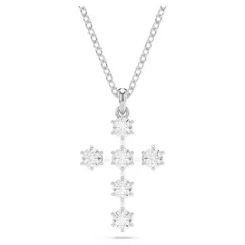 Колье Swarovski Крестик Round Cut | Кристаллы Сваровски