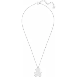 Колье  Swarovski Мишка Teddy | кристаллы Swarovski | White gold